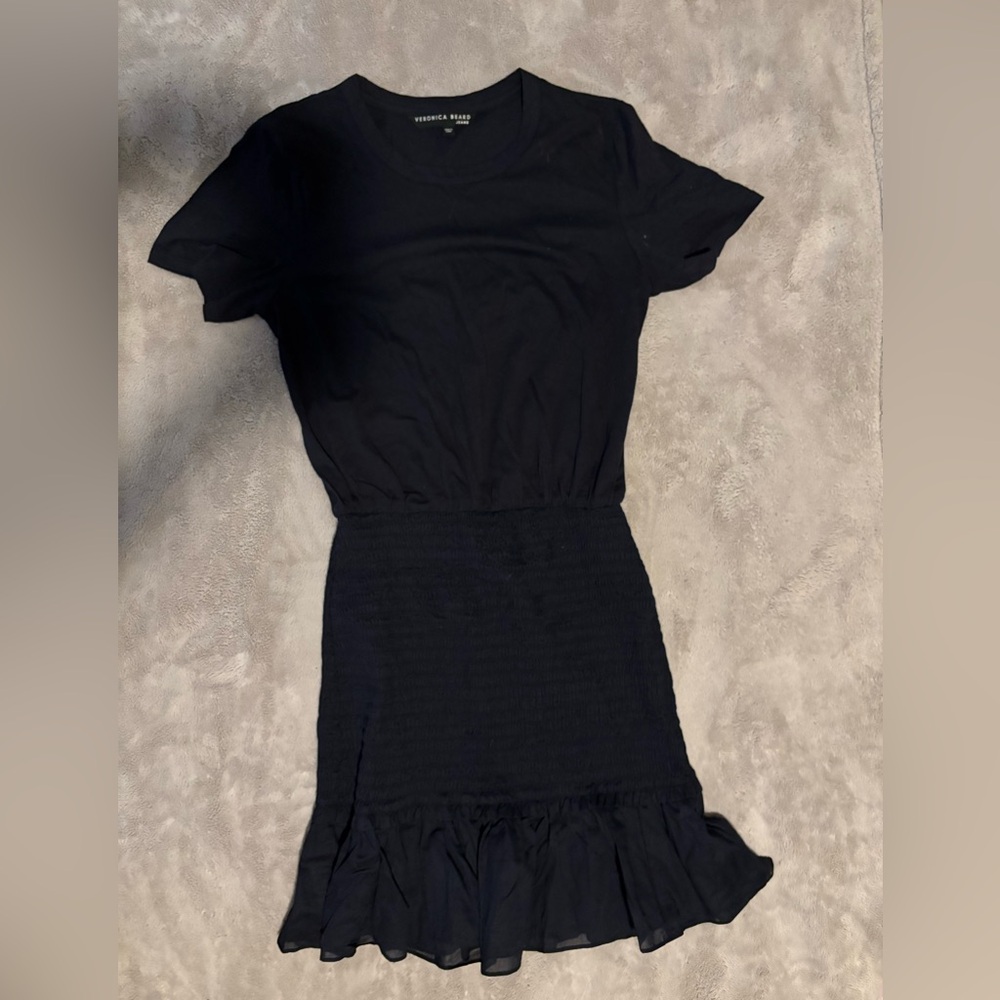 Veronica Beard Black Fit and Flare Midi Dress